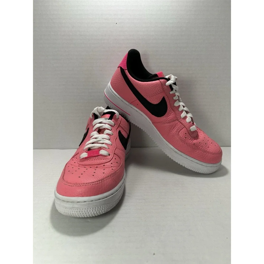 Nike Air AF1 Shoes Pink‎ Gaze Black Swoosh men's 7.5 low Top DZ4861-600